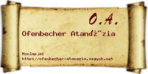 Ofenbecher Atanázia névjegykártya